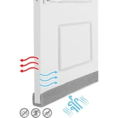 Ygt Ambalaj 5 Adet Gri Geçmeli ve 1 Adet Yapışkanlı Kapı Altı Soğuk Hava Kesici Toz Önleyici Sünger thumbnail 3