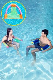 Ygt Ambalaj Swimchair Fileli  Deniz Havuz Sandalyesi Koltuğu Pembe 1 adet - 3