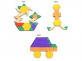 Ahşap 125 Parça Blok Eğitici Tangram Puzzle - 8