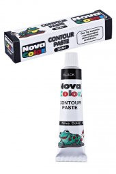 Siyah Kontür Boyası 25 ml 2 Adet Cam Vitray Boyası Kontur Siyah Vitray Çalışması thumbnail 2