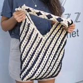 Ebruli Soft Rafya İp Ritzz R017 Somon Lacivert Kraft (150G) thumbnail 2