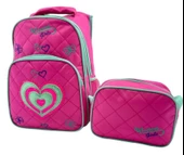 Waddell Bag Pembe Kalp Okul Sırt Çantası - Waddell Kız Okul Çanta Seti thumbnail 1