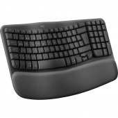 Logitech Wave Keys Kablosuz Bluetooth Dolgulu Avuç İçi Destekli Ergonomik Türkçe Q Klavye, Siyah - 1