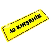 40  KIRSEHİR Yazılı Sarı Dekor Plaka Sök Tak Pratik yeni nesil - 1