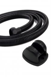 Kustar Siyah 1,5M Örgülü Duş Hortumu Ve 90 Derece Ayarlanabilir Siyah Duş Askısı 2Li Set - 2