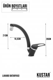 Kustar Siyah Mix 3 Lü Banyo Duş Batarya Seti Mutfak Ve Lavabo Evyed - 4