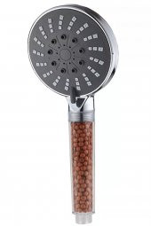 Kustar Siyah Boncuklu 5 Fonksiyonlu Tazyikli Klorür Kireç Önleyici El Duşu Örgülü Hortum Ve L Askı Duş Seti - 2