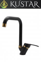 Kustar Oviedo Gold Siyah Mutfak Evye Bataryası - 1