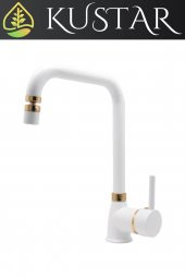 Kustar Varna Gold Beyaz Kare Mutfak Evye Bataryası - 2