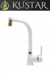 Kustar Varna Gold Beyaz Balık Mutfak Evye Bataryası - 1