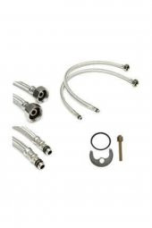 Kustar Aç Kapa Mix Mutfak Eviye Bataryası Mat Siyah Batarya Musluk Çeşmesi Sıcak Soğuk Çift Giriş - 2