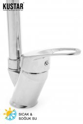 Kustar Krom Mix Kuğu Borulu Mutfak Eviye Bataryası Oynar Perlatörlü - 3