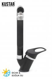 Kustar Siyah Oynar Perlatörlü Oslo Mix Mutfak Eviye Bataryası L Borulu Garantili - 3