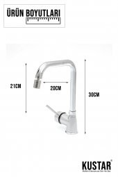 Kustar Lexus Aç Kapa Mutfak Eviye Bataryası Krom - 3