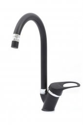 Kustar Olinda Siyah Mutfak Evye Bataryası 360 Oynar Perlatörlü - 1