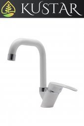 Kustar Oviedo Beyaz Mix Aç Kapa Kısa Banyo Lavabo Bataryası - 1