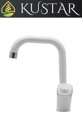 Kustar Oviedo Beyaz Mix Aç Kapa Kısa Banyo Lavabo Bataryası - 2