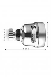 Kustar Tasarruflu Oynar Başlık Krom 3 Fonksiyonlu Musluk Başlığı - 4