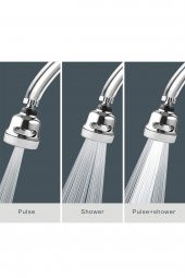 Kustar Tasarruflu Oynar Başlık Krom 3 Fonksiyonlu Musluk Başlığı - 3