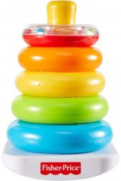 Fisher-Price Renkli Halkalar Üst Üste Dizilebilir 5 Adet Gjy49, Bebekler İçin Eğitici Halka Oyuncaklar - 2