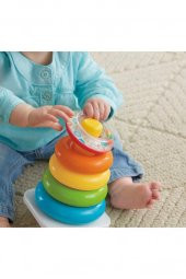 Fisher-Price Renkli Halkalar Üst Üste Dizilebilir 5 Adet Gjy49, Bebekler İçin Eğitici Halka Oyuncaklar - 4