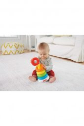 Fisher-Price Renkli Halkalar Üst Üste Dizilebilir 5 Adet Gjy49, Bebekler İçin Eğitici Halka Oyuncaklar - 5