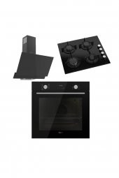 Calipso Siyah Fryart Ankastre Set Glf63cs9f + Glo205cs + Gld016s - 1