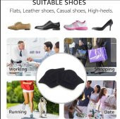 10mm Siyah Topuk Vurma Önleyici Ped Spor Ayakkabı Aşınma Önleyici Boyutu Ayarlanabilir Ayakkabı Daraltma Pedi Topuk Yama thumbnail 1