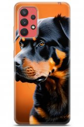 Samsung Galaxy A32 5G Uyumlu Kılıf Dogs 23 Rottweiler Telefon Kabı Siyah - 1