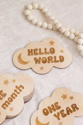 Baby Monthly Milestone Cards, Aylık Bebek Kartları Fotoğraf Çekimi, Hamile Seti, Hediye - 2