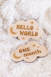Baby Monthly Milestone Cards, Aylık Bebek Kartları Fotoğraf Çekimi, Hamile Seti, Hediye - 5