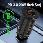 Zhltools 20W Usb ve 20W Type-C Çıkışlı Araç İçi Çakmaklık Hızlı Şarj Başlığı Total 40W - 3