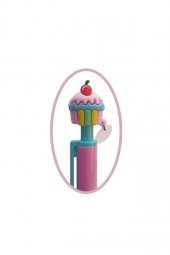 Cupcake Versatil Kalem Pembe 1 Adet Pasta Kapkek Figürlü 0,7 Uçlu Kalem Hediye Kalem Sevimli Kalem - 3