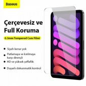 Baseus 4K HD Çerçevesiz 0.3mm Full iPad Mini 8.3inç (2021) Cam Ekran Koruyucu Çizilmez Koruma - 2