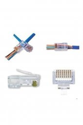 Yeni Nesil Rj45 Cat 6 Konnektör 200lü Paket 1. Sınıf Kalite - 2