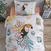 Clasy Ranforce Dört Mevsim Tek Kişilik Paradise V1 Somon - 3