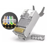 SpeedUF Cat7 Metal Konnektör Rj45 CAT7 Jack + Kablo Ayraç   (1 adet) - 1