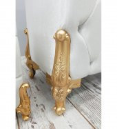 Bonny Home Kapitone MDF Krem Renk 3lü Çamaşır Sepeti Kirli Sepeti Banyo Seti - 3