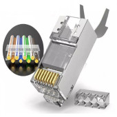 SpeedUF Cat7 Metal Konnektör Rj45 CAT7 Jack + Kablo Ayraç   (5li Paket) - 3