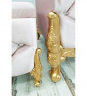 Bonny Home Kapitone MDF Pudra Renk 3lü Çamaşır Sepeti Kirli Sepeti Banyo Seti - 4