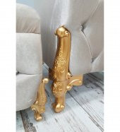 Bonny Home Kapitone MDF Vizon Renk 3lü Çamaşır Sepeti Kirli Sepeti Banyo Seti - 4