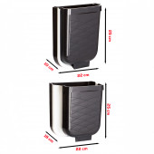 Porsima L-00869 Katlanabilir Askılı Akordiyon Çöp Kovası - Tezgah Üstü Banyo Mutfak Çöp Kutusu 6 Lt - 4