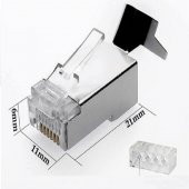 SpeedUF Cat7 Metal Konnektör Rj45 CAT7 Jack + Kablo Ayraç   (10luk Paket) - 3