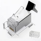SpeedUF Cat7 Metal Konnektör Rj45 CAT7 Jack + Kablo Ayraç   (30luk Paket) - 3