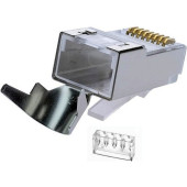 SpeedUF Cat7 Metal Konnektör Rj45 CAT7 Jack + Kablo Ayraç   (50lik Paket) - 4