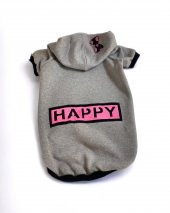 Happy Kapşonlu Sweatshirt Orta ve Büyük Irklar İçin - 4