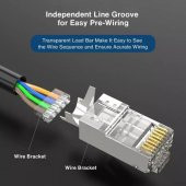 SpeedUF Cat7 Metal Konnektör Rj45 CAT7 Jack + Kablo Ayraç   (100lü Paket) - 8