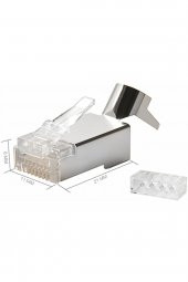 4229 Cat7 Rj45 Jack Internet Patch Kablo Ucu Konnektör Jak (10 Adet) - 2