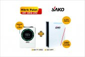 SAKO Off-Grid Hibrit Paket 3.6kW Akıllı İnverter + 5.1kWh Lityum Batarya LifePo4 Akü - 1