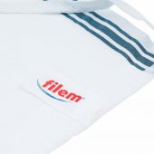 Filem Beyaz Şerit Baskılı 5 Adet Peeling Hamam Banyo Kesesi 16x24 cm - 4